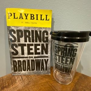 Springsteen on Broadway playbill and tumbler